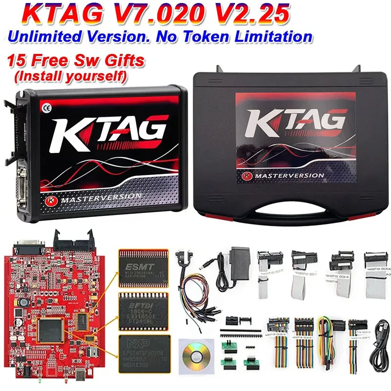 

2024 Ktag ecu programmer 2024 KTAG V7.020 V2.25 Red PCB Red European ECU Programmer Unlimited Points Networkable Online