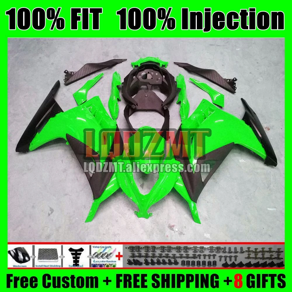 OEM Body For KAWASAKI NINJA EX-300R EX 300R EX300R 2013 2015 2016 2017 76No.118 EX 300 EX300 13 14 15 16 17 Glossy green Fairing