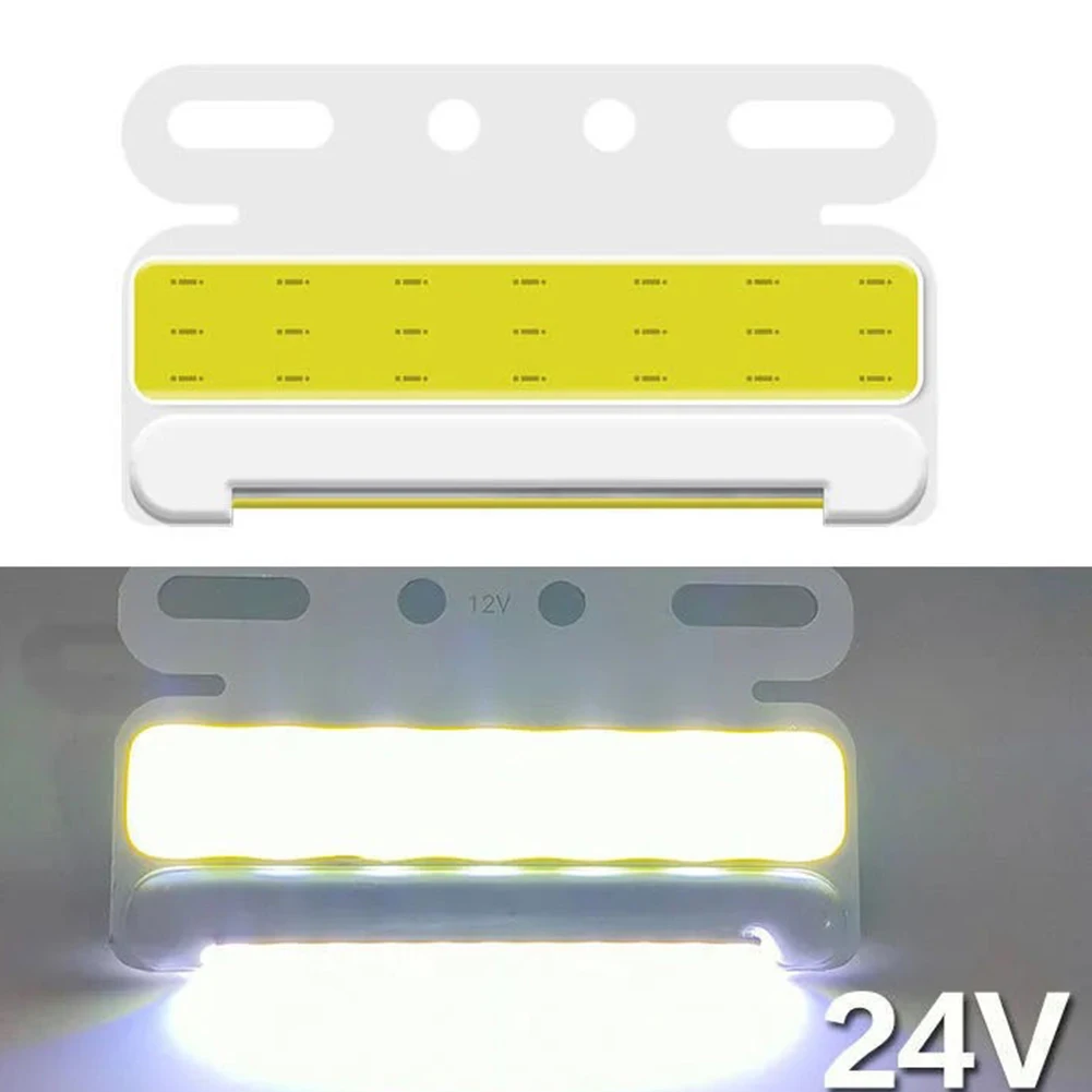 COB Signal Lamp 24V Marker Lamp Aluminum Alloy Chrome Polish Finish Direct Replacement Easy Installation For 24V Trailers