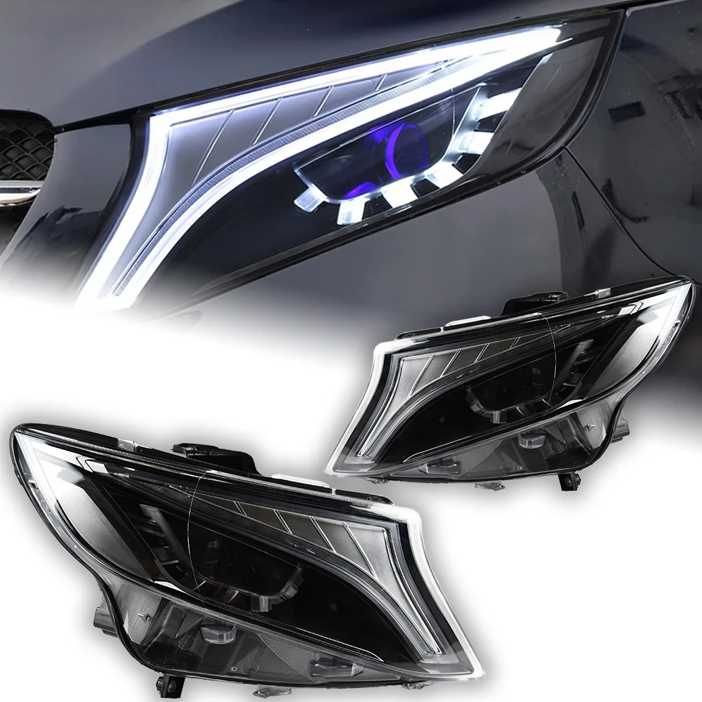 Car Lights For Vito W447 Headlight Projector Lens Dynamic Signal Head Lamp Concept LED Headlights Drl Automotive Accessories