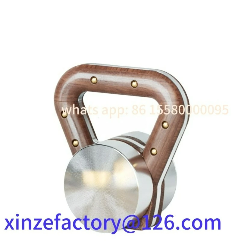 

Customizable walnut stainless steel kettlebell household high-quality fitness equipment