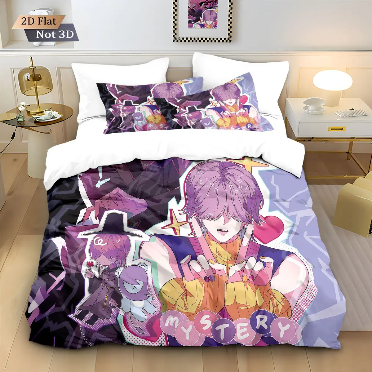 

K-Pop Demon Hunters Комплекты постельного белья ЕС, одиночное одеяло, пододеяльник, наволочка, комплекты из 2-3 предметов, размер для детей и взрослых