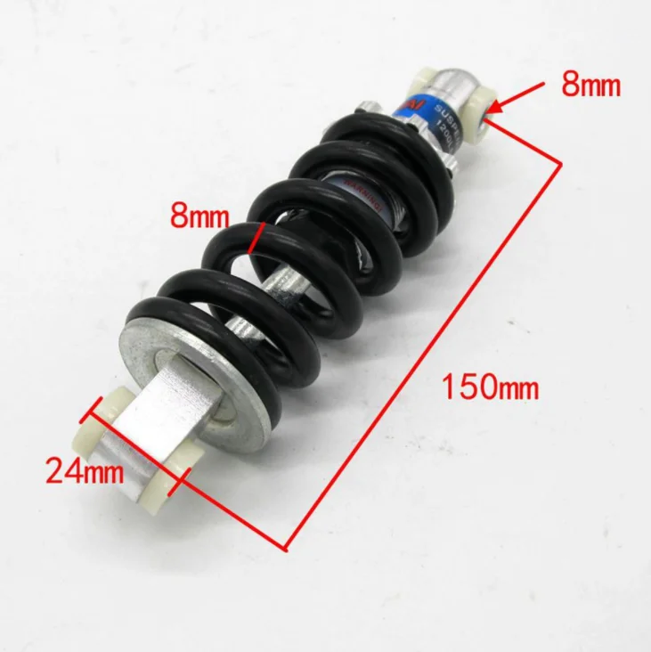 

150mm 1200LBS Folding Bike Shock Absorber Damping Cycling Bicycle Parts Rear Suspension
