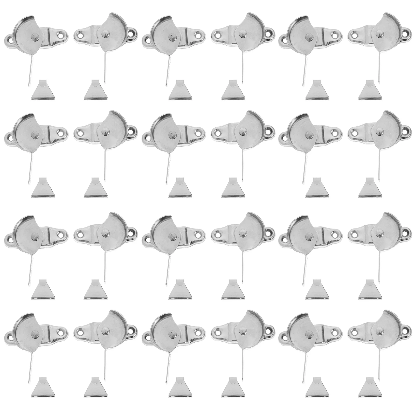 

12Sets Stainless Steel Window Anti-Theft Locks Crescent Buckle Lock Home Security Durable Rustproof Window Lock Hardware