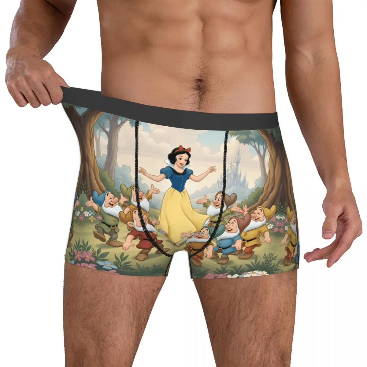 

Мужские трусы-боксеры Custom Fashion Seven Dwarfs, удобные трусы-брифы с изображением Снегурочки и Снусмумрика