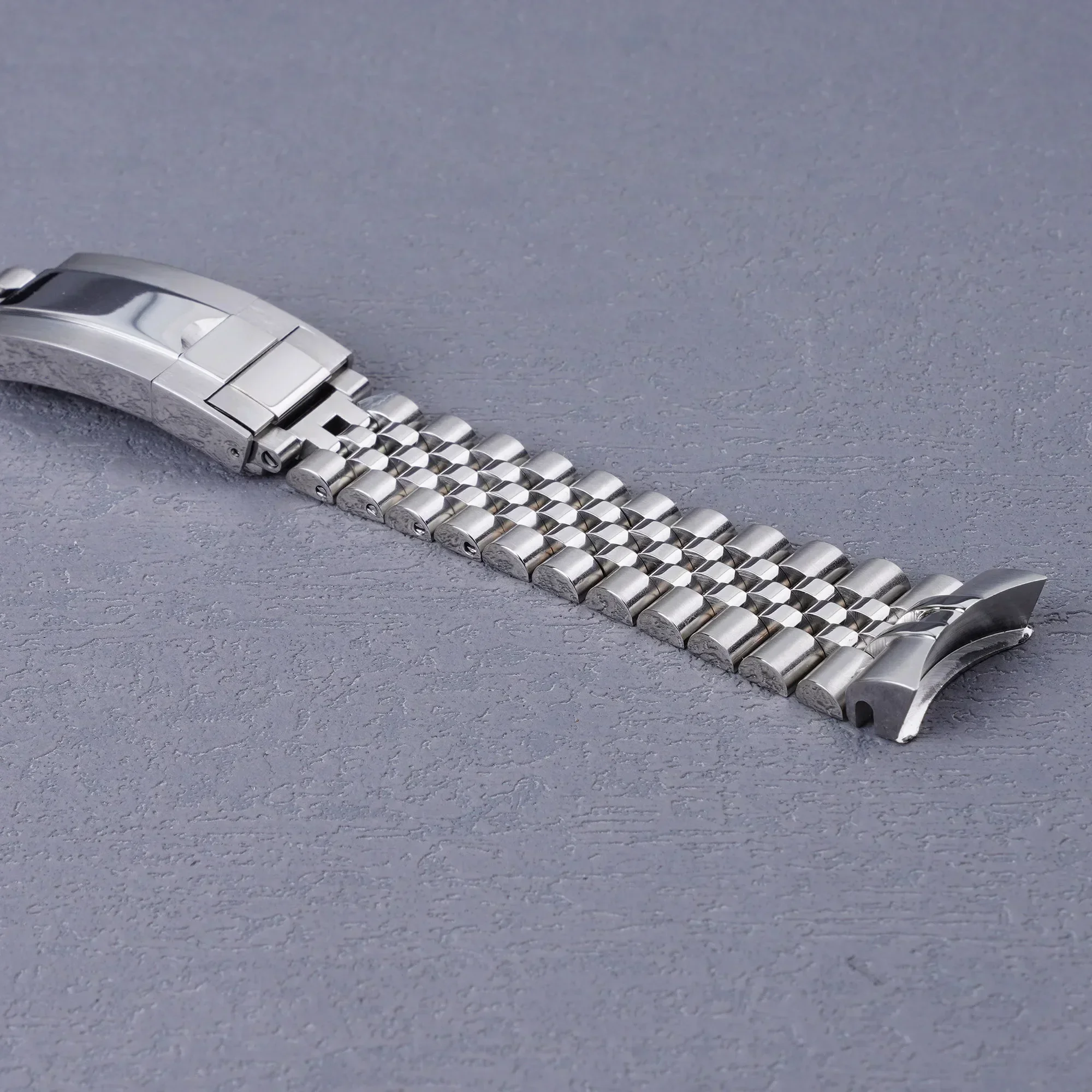 22mm 316L Steel Solid Curved End Screw Links With Oyster Clasp Jubilee Bracelet Watch Band Strap For Seiko 5 SRPD51 53 55 57 65