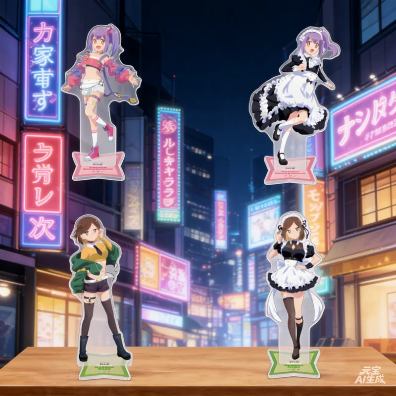 A Ninja and an Assassin Under One Roof Acrylic Standee Model Plate Transparent Desk Decoration Collection Keychain