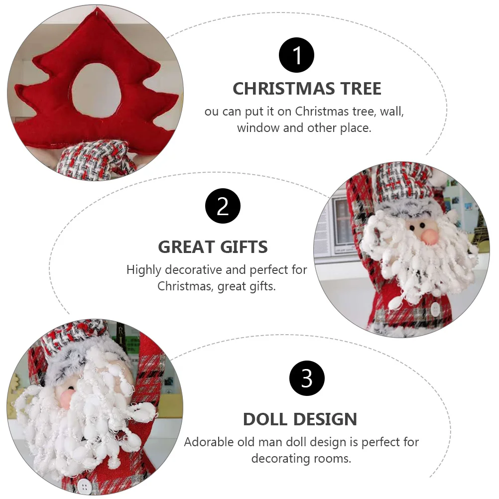 

Christmas Santa Claus Hanging Ornament Pendant Decorative Home Decoration For Holiday Party Supplies Xmas Tree Wall Window Craft