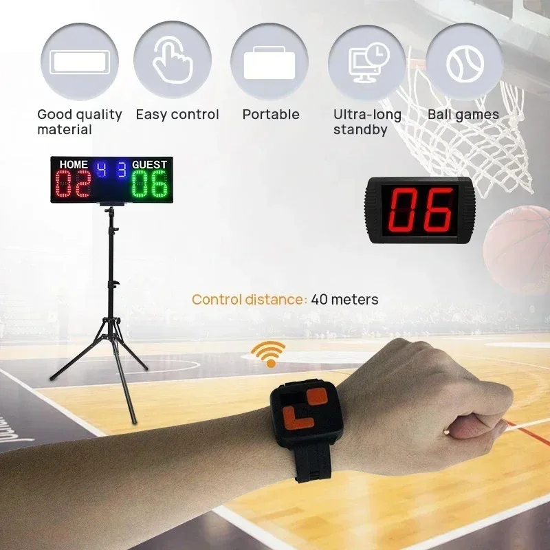 

Portable WiFi Electronic Scoreboard (LED) - For Tennis/Basketball/Snooker/Dart/Swimming + Player Names Display