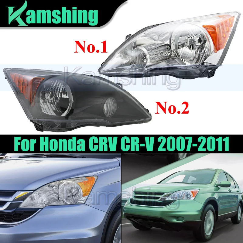 

US Version 1pair Front Bumper Headlight For Honda CRV CR-V 2007-2011 Front Head Light Headlamp Head Lamp