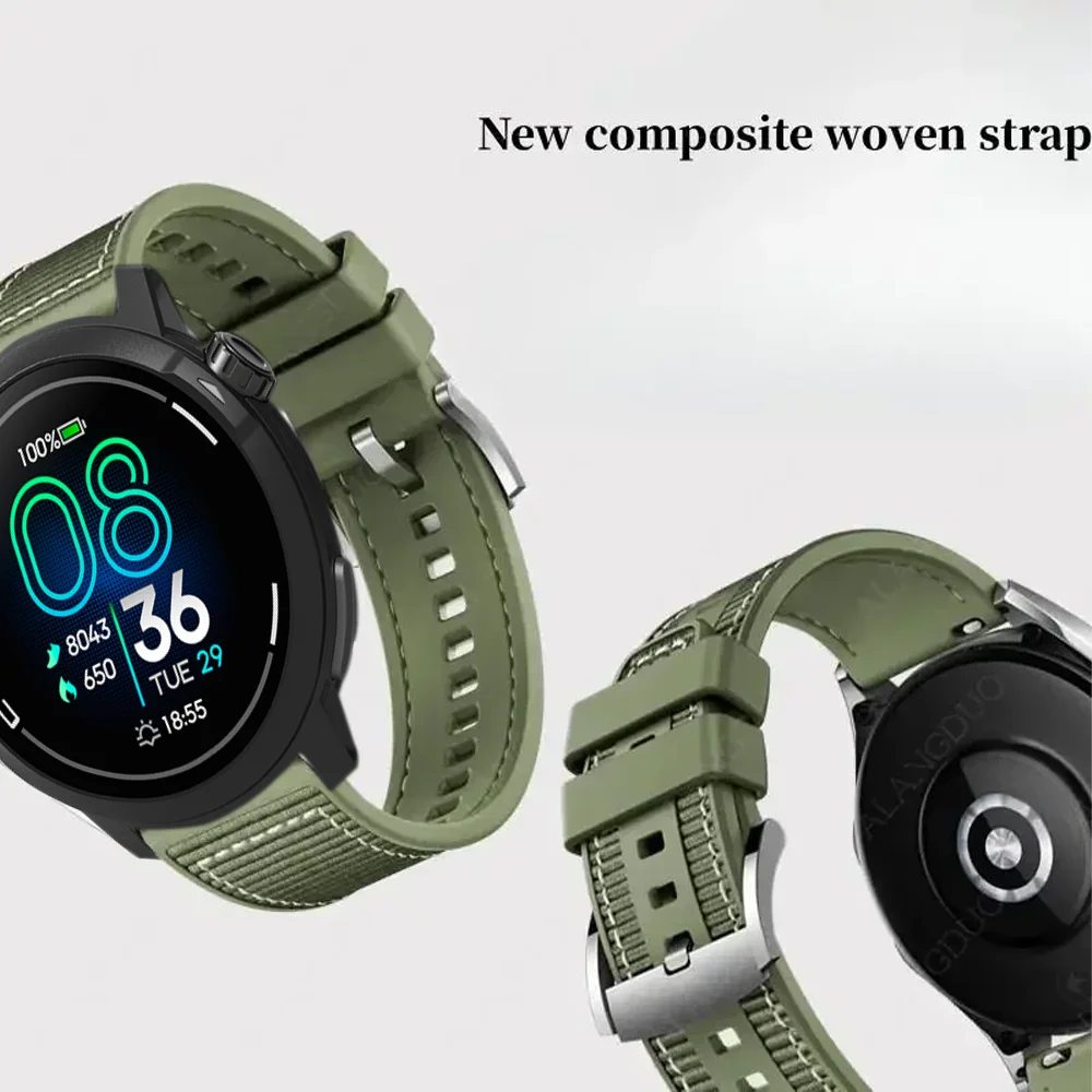 22mm Composite Silicone Strap for COROS APEX 4 42mm PACE Pro/3 CMF Watch 3 Pro Comfortable Breathable Band for Suunto Vertical 2