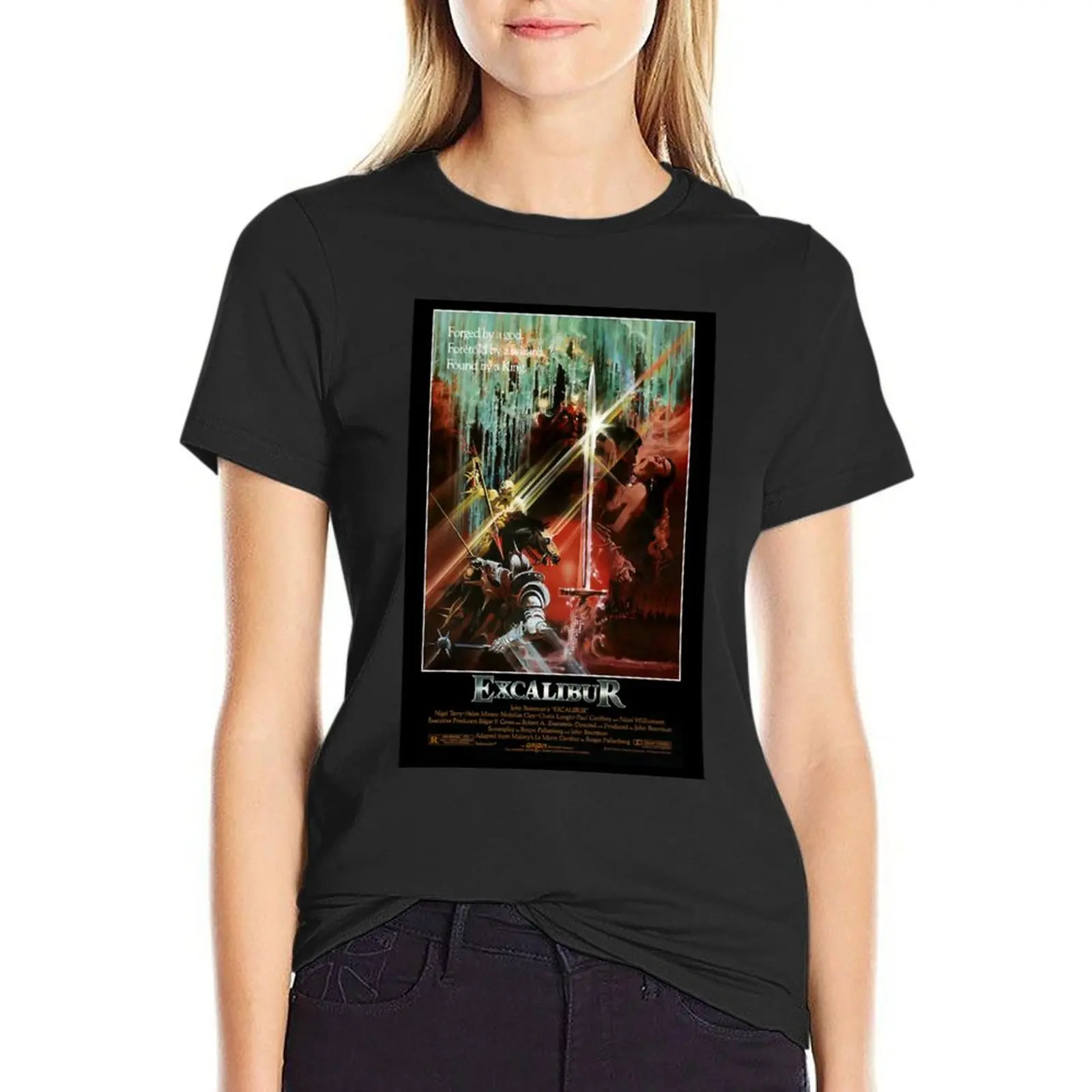 EXCALIBUR T-Shirt heavyweights plain oversized t shirts for Women