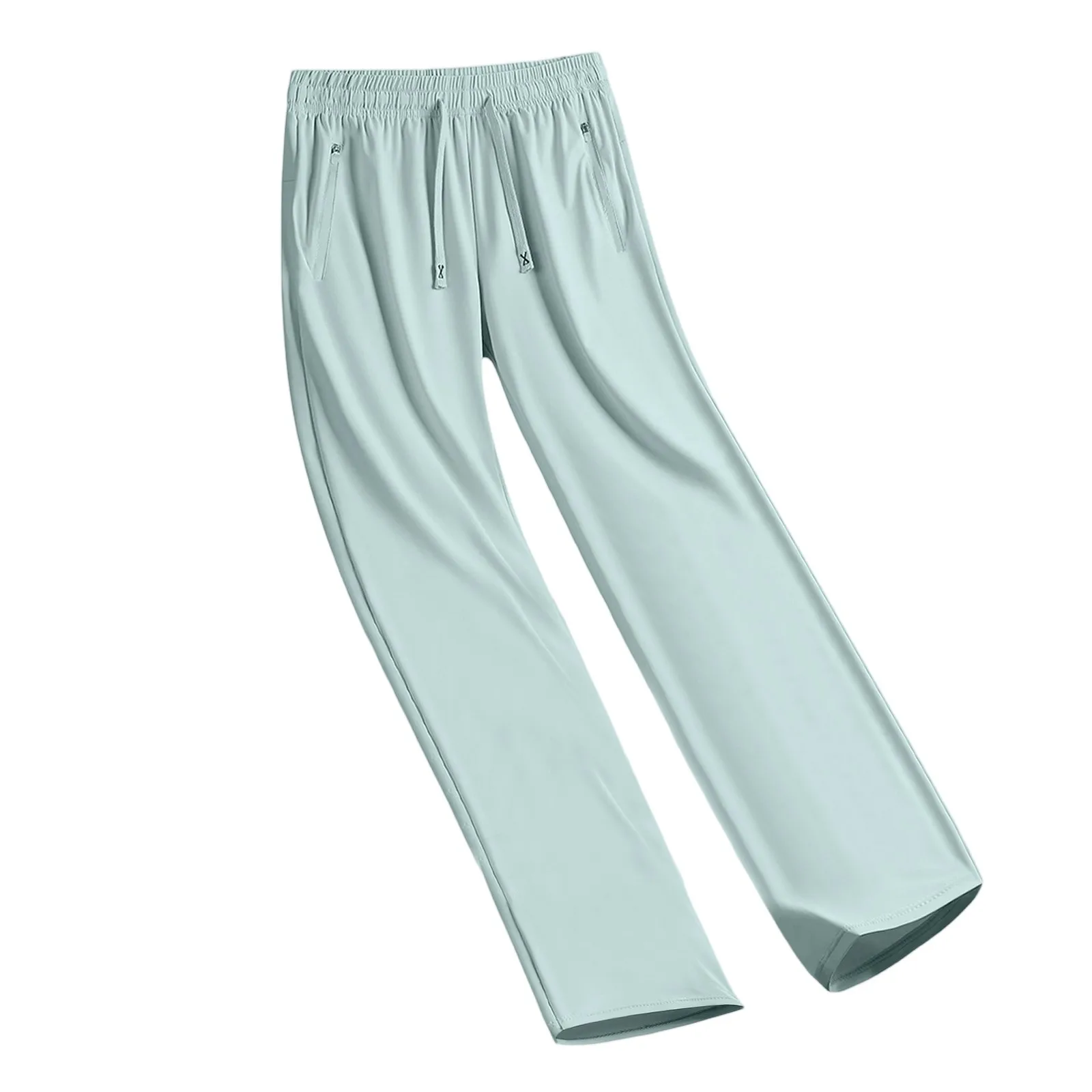 Pantalon femme couleur unie stretch actif été pantalon à séchage rapide respirant ample cool pantalons de survêtement avec poches zippées