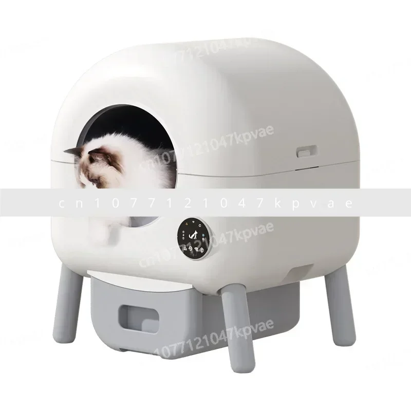 electric deodorizing cat toilet, fully enclosed cat litter box, oversized