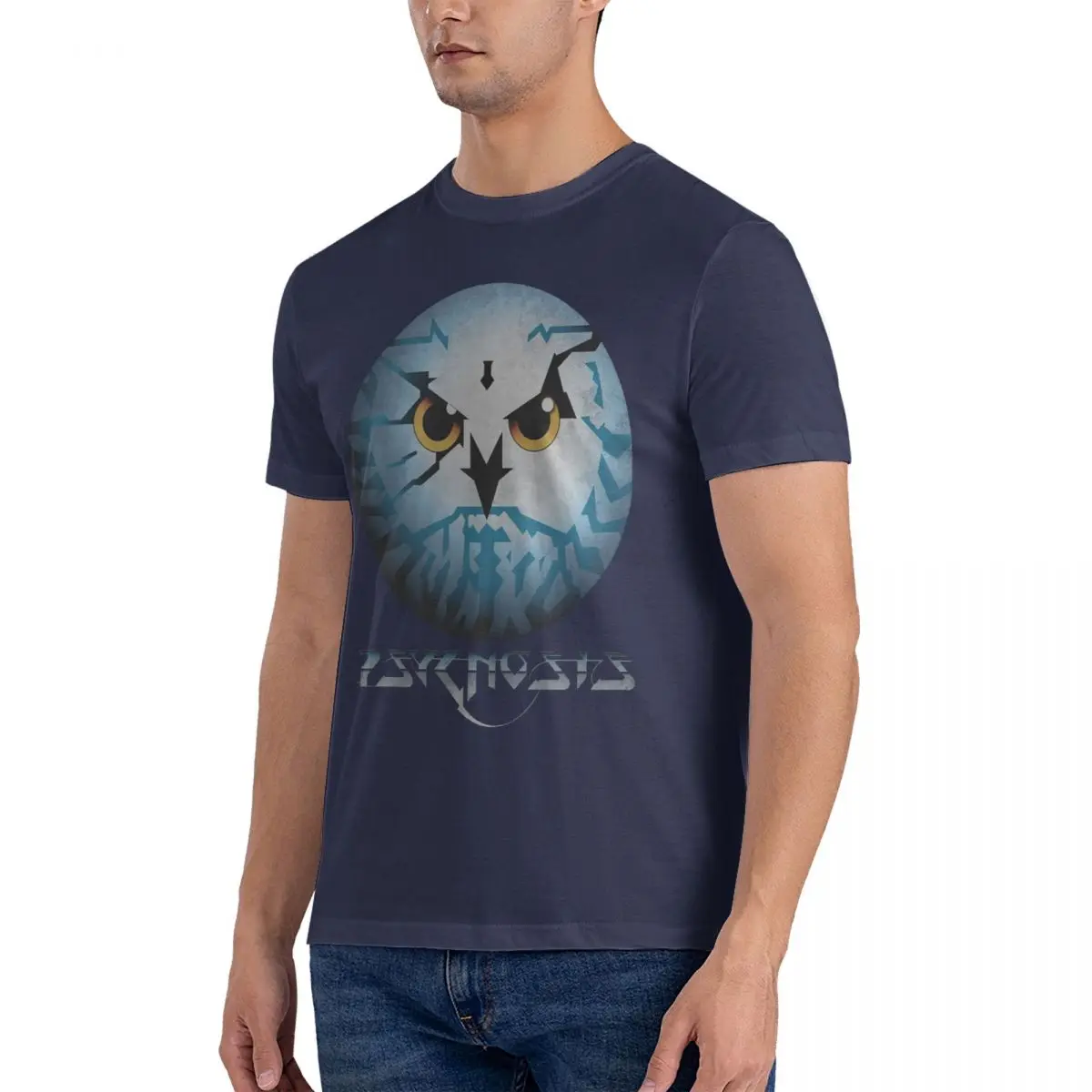 Amiga Psygnosis Owl T-Shirt for Men Cotton Oversized T Shirts Men\'s Tees Short O-Neck Summer Clothes Tops S-6XL