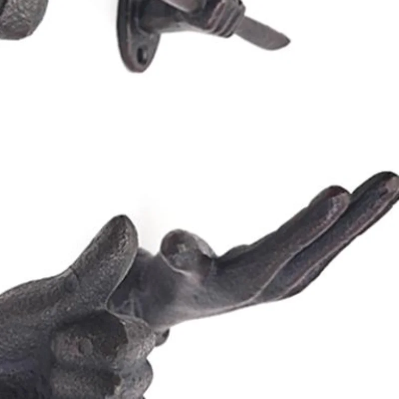 Vintage Thumb Palm Arm Cast Iron Decorative Hook Suitable For Hanging Hats Gift Multifunctional Wall Decoration