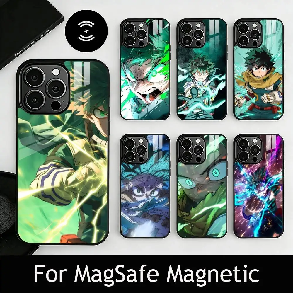

My H-Hero MHA Izuku Midoriya Phone Case For iPhone17,16,15,14,13,12,11 Plus,Pro Magnetic For Magsafe Wireless Charging