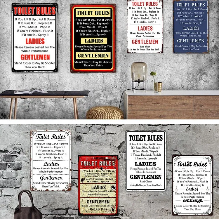 Tin Metal Decor Is A Hot Selling Fashion and Trendy Decoration for Bars, Clothing Stores, Home Decor, and Wall Decorations