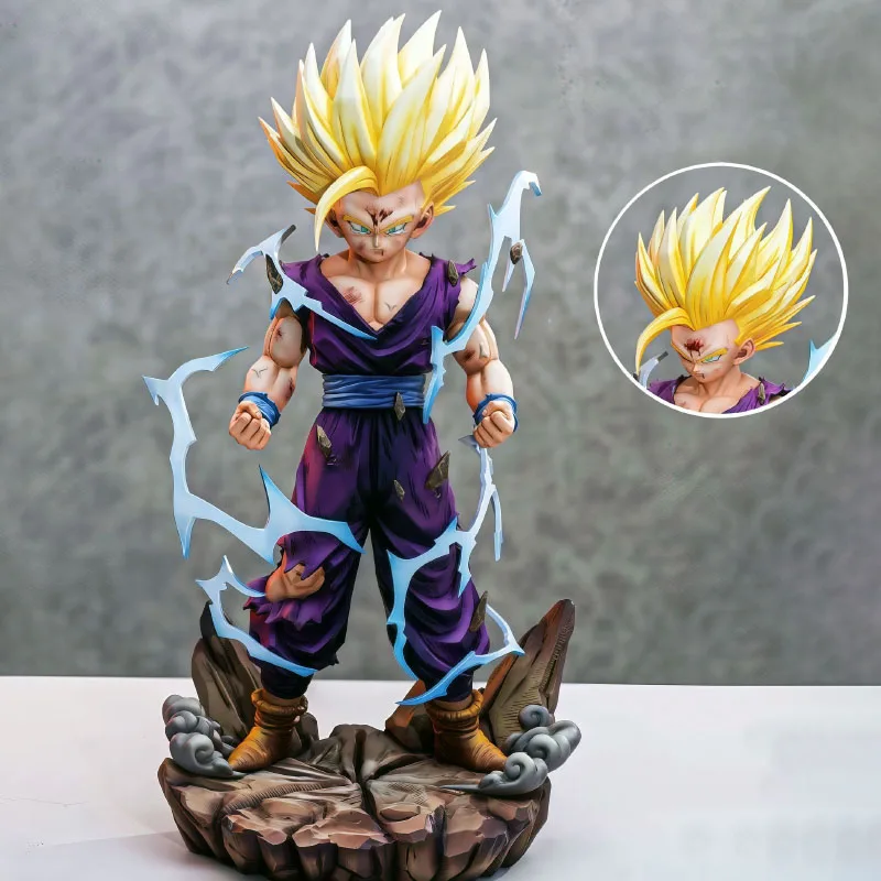 

DBZ Super Saiyan 2 Model with Two Heads Anime Dragon Ball Z Son Gohan Action Figure 26cm SSJ Figurine Collection GK Statue Toys