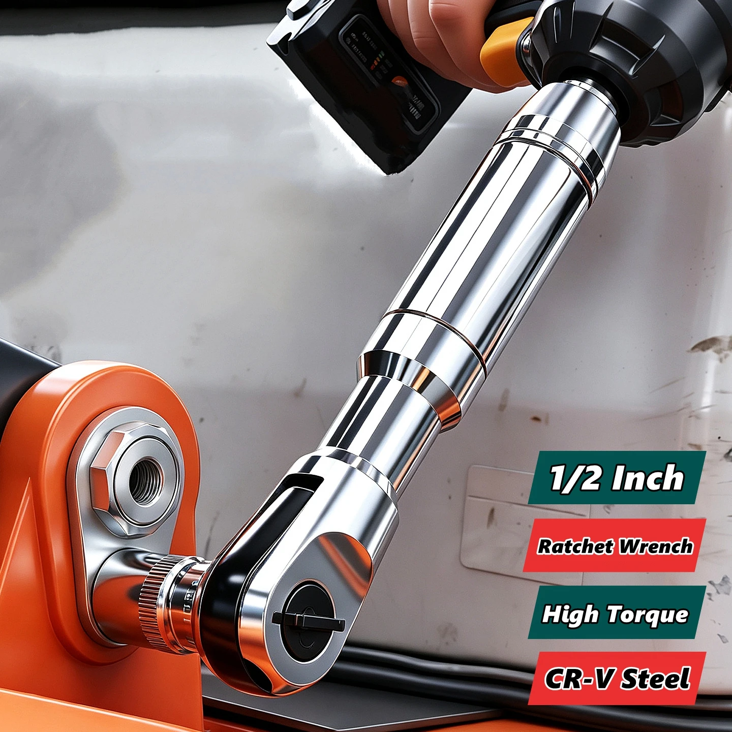 Universal Offset Ratchet Wrench 1/2 Inch Drive 72 Tooth High Torque Impact Extension Spanner Auto Motorcycle Repair Hand Tool