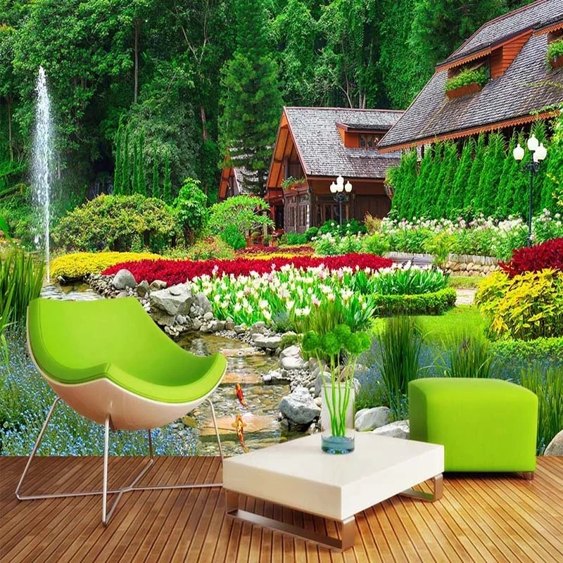 Custom 3D Photo Wallpaper woods Villa Garden Nature Landscape Mural Bedroom Living room sofa TV background restaurant forest 8d