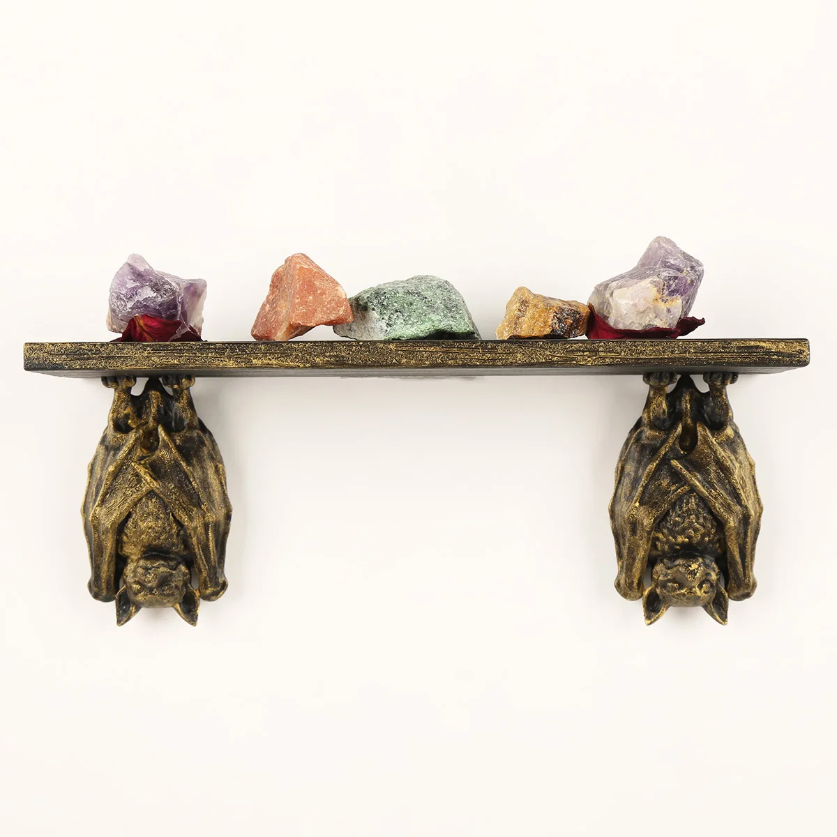 Cross‑border Dark Hanging Bat Wall Bracket Gothic Floating Shelf Support Crystal Display Wall Decor