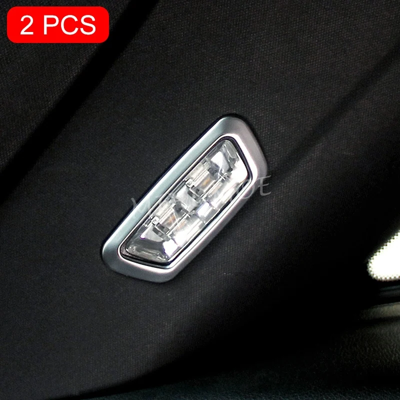 

2x Matte Chrome Trunk Light Frame Lamp Decoration Cover Stickers For Mercedes GLC Wagon X253 2016 2017 2018 2019 2020 2021 2022