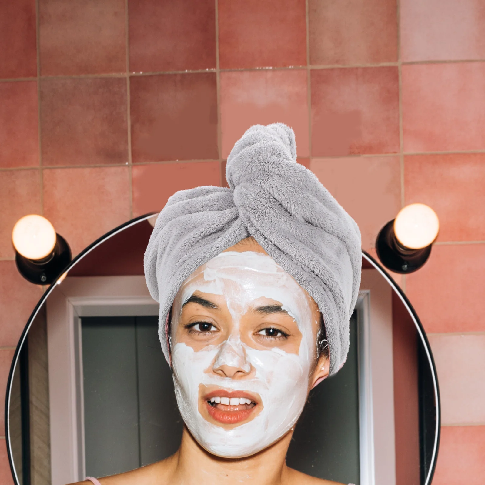 3 قطعة منشفة تجفيف الشعر المحمولة خفيفة الوزن، سريعة الجفاف ومرنة للاستخدام أثناء السفر، مستلزمات عرض أغطية تجفيف الشعر