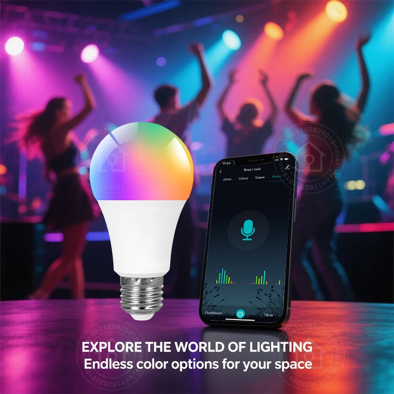RGB E27 9 واط واي فاي يعتم ضوء لمبة الموقت التحكم الصوتي CozyLife دعم SmartThings أليكسا جوجل مساعد المنزل ياندكس أليس