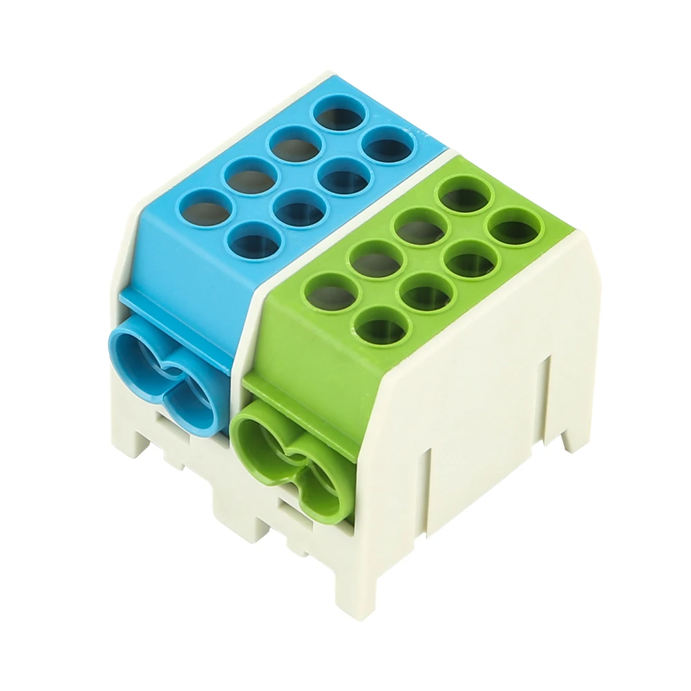 JINH 2Pcs Distribution Terminal Blocks JHT3 100A-2Pins (1x25,1x16 / 1x25,1x16) Splice Wire Connector Connectivity 25mm Wiring