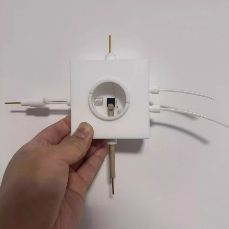 10ml in-situ Raman electrolysis cell, PTFE electrolysis cell. Equipped with a 37mm quartz light window.
