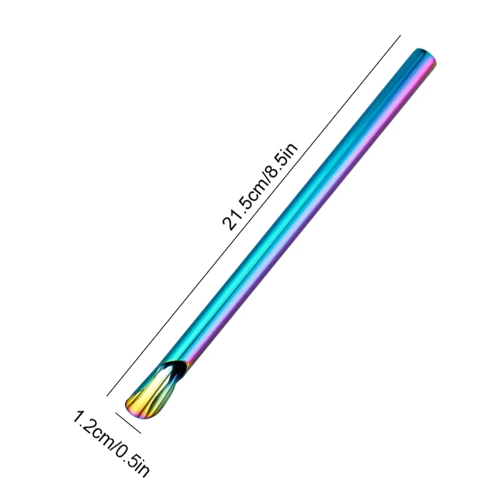 فولاذ مقاوم للصدأ قابل لإعادة الاستخدام ، ماصة حليب اللؤلؤ ، شاي الفقاعات ، عصير التقليب ، ماصة على شكل ملعقة ، طقم فرشات ، 8: 50