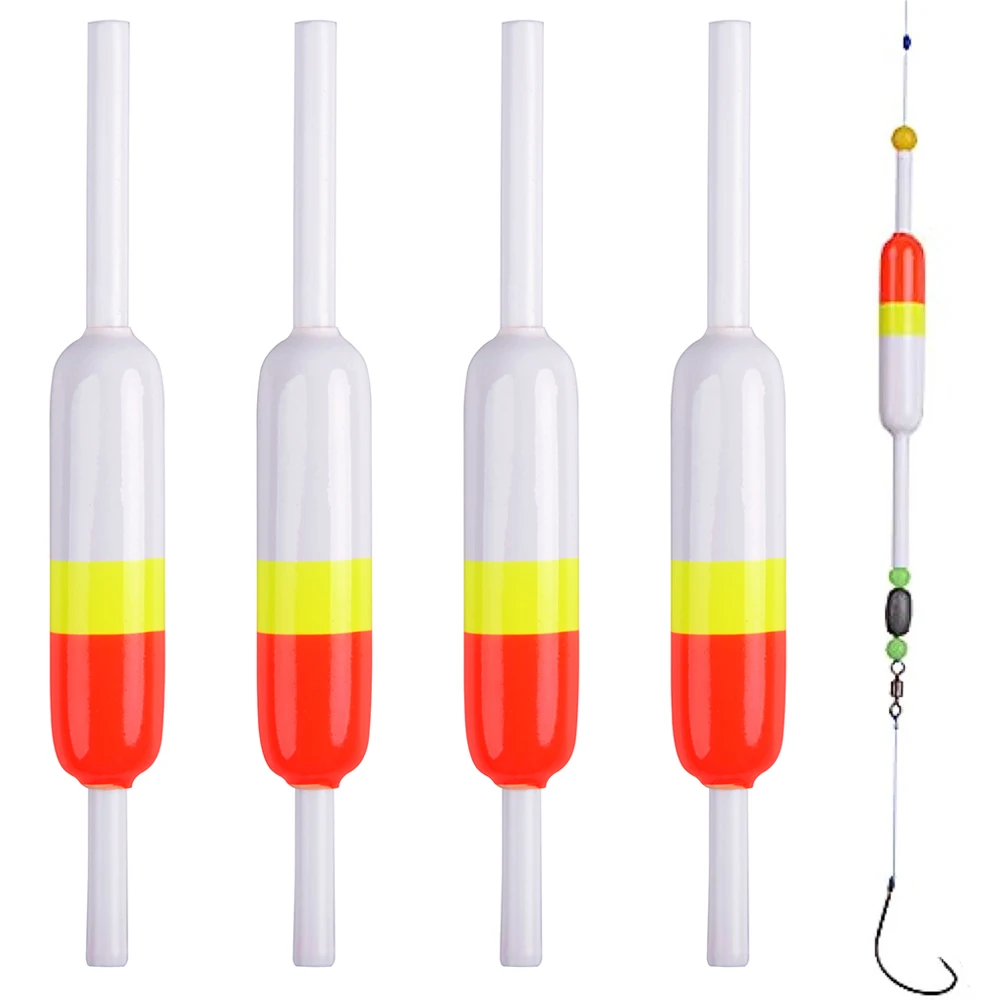 4PCS Slip Bobbers for Fishing Floats Wooden Slip Float Fishing Bobbers for Crappie Panfish Trout Bass Fishing Tackle Tool