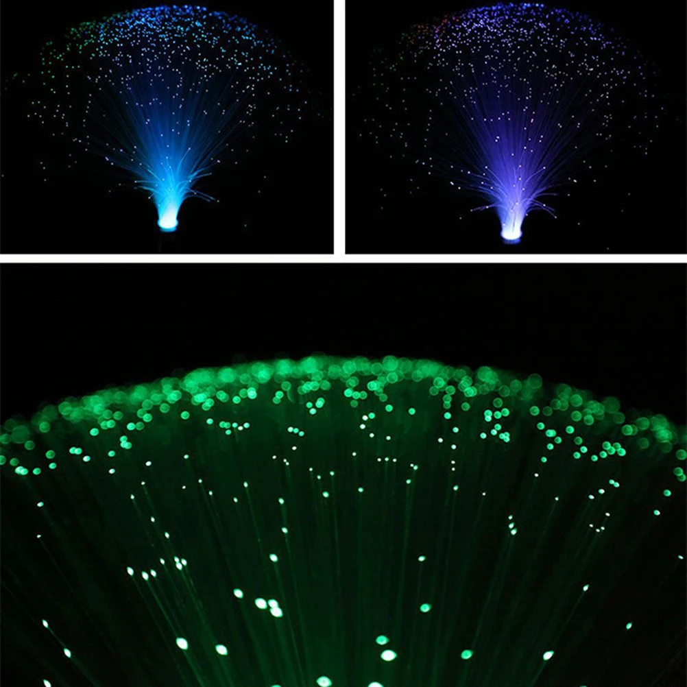 

4 Pcs Fiber Optic Lights Dimmable Rechargeable Bulbs Effect Decorative Lamp for Bedroom Party Home Office LED