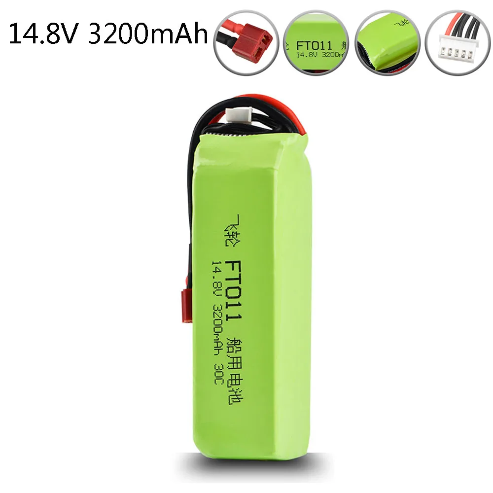 Battery For Feilun FT010 FT011 RC high speed Boats toy Accessories 4S 14.8V 3200mAh lipo Battery with T plug for FT011 1PCS-5PCS