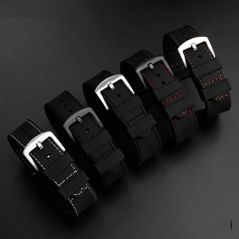 Passend für Casio AE-1200/1300 W218H/SGW-300/400/MRW-200/A158/A159/A168-Serie, modifiziertes wasserdichtes Silikonarmband, 18 mm