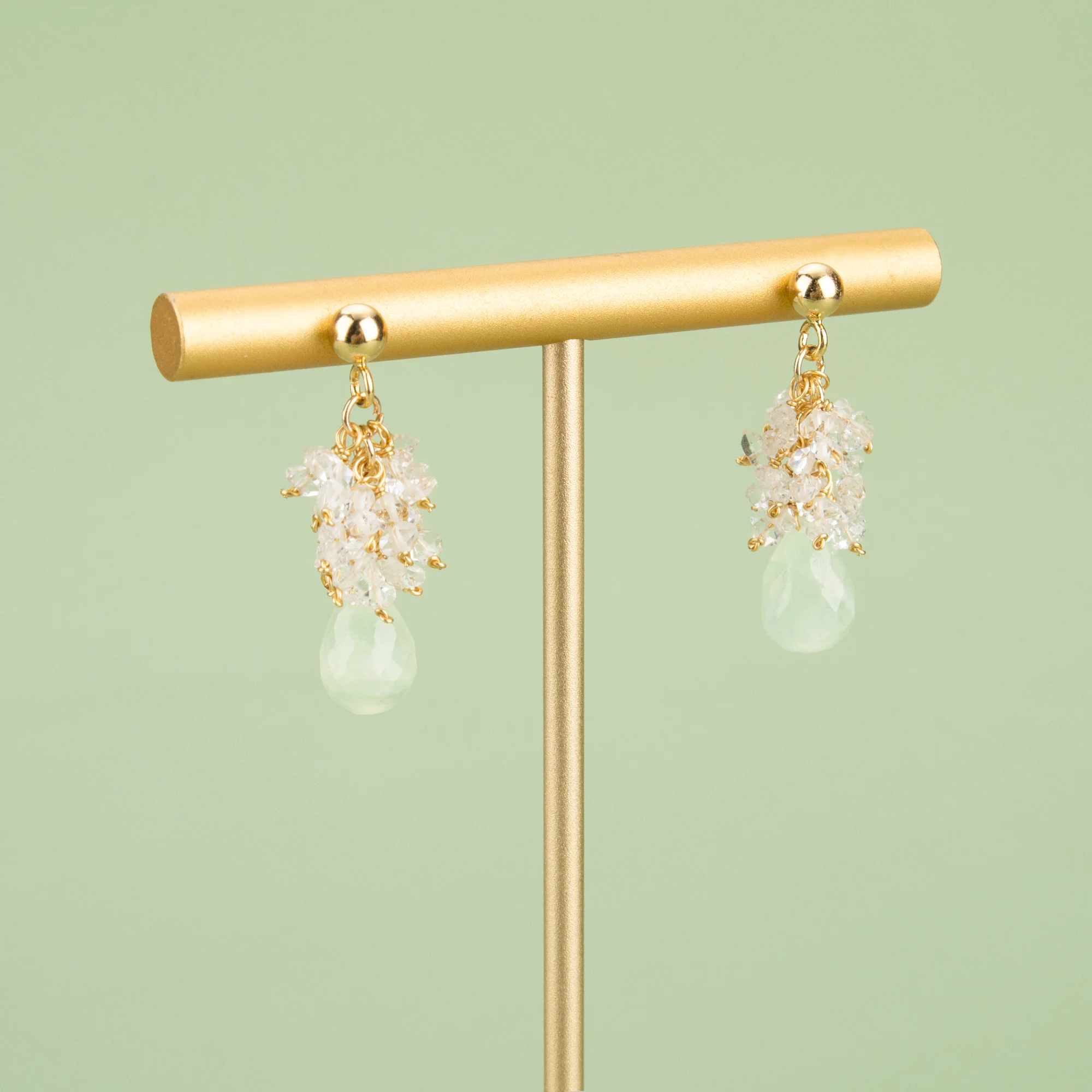 YEGUI、2 ピース/ロット、MH11、ジュエリーアクセサリー、18K ゴールドメッキ、銅、天然クリスタル、ハンドメイド、チャーム、DIY ペンダント、ジュエリー作り