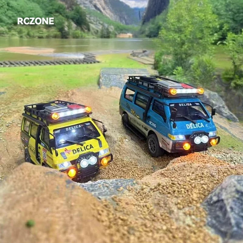 Samochód symulacyjny RC 4WD 1:24 Mitsubishi Delica model ciężarówki RTR profesjonalny zmodyfikowany model zabawki dla chłopców i dziewcząt