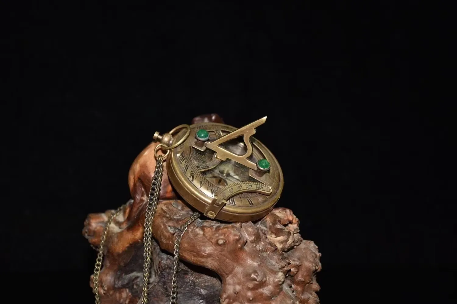 Antique Collection Decoration Compass Compass Antique Brass&gem Nautical Sundial Compass Business Gift Sundial,Pocket watch