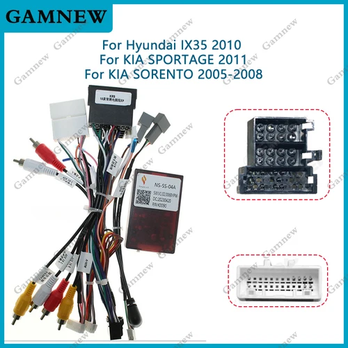 Adaptador de arnés de cableado de coche de 16 pines, decodificador de caja Canbus para KIA Sportage Sorento Hyundai ix35 Tucson 2 2009-2015