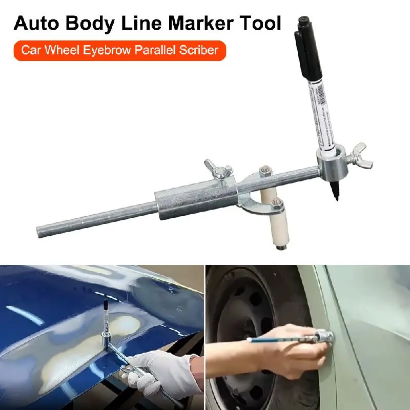 

Automobile Wheel Brow Parallel Scriber, 0-20cm Adjustable Wheel Arch Parallel Scriber, Including Sheet Metal Dent Repair Tool