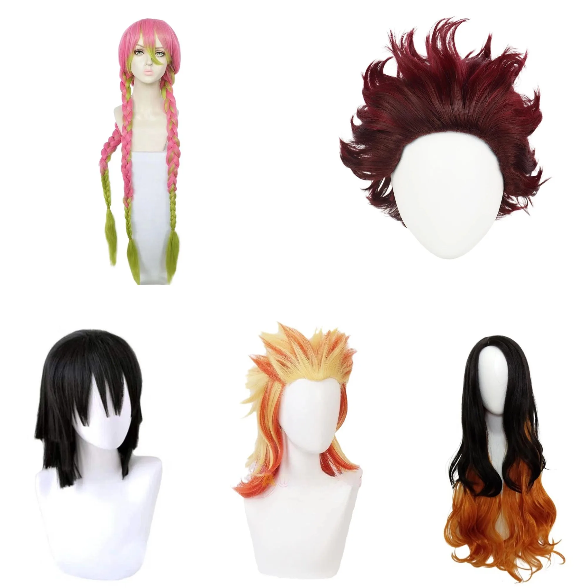 

Demon Slayer Rengoku Kyoujurou Cosplay Wig Anime Kimetsu No Yaiba Cosplay Wig Mixed Golden Red Wig Heat Resistant Hair Gift