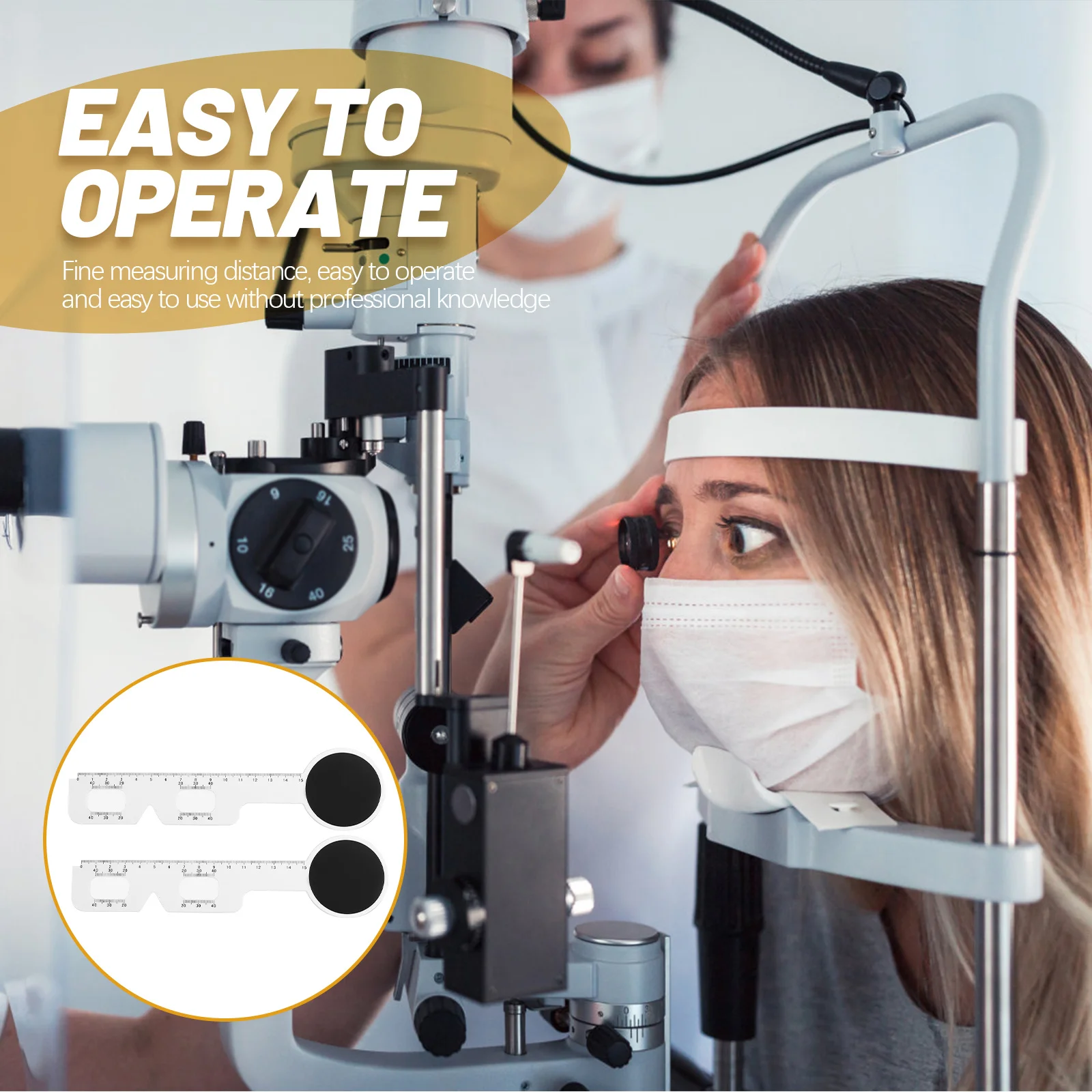 

4Pcs Pupillometers Compact Portable Pupillary Distance Ruler Accurate Pupil Distance Meter Tool for Eyeglasses Fitting