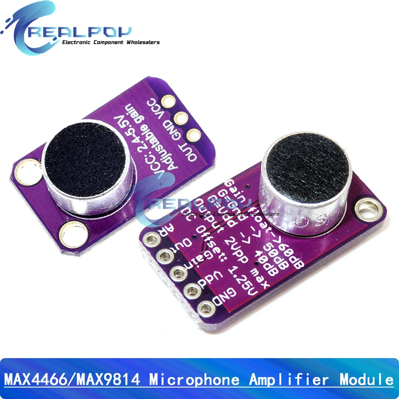 MAX9814 mikrofon AGC płyta wzmacniacza moduł czujnik dźwięku automatyczny atak kontroli wzmocnienia dla płytka drukowana Arduino MAX4466 zestaw do samodzielnego wykonania