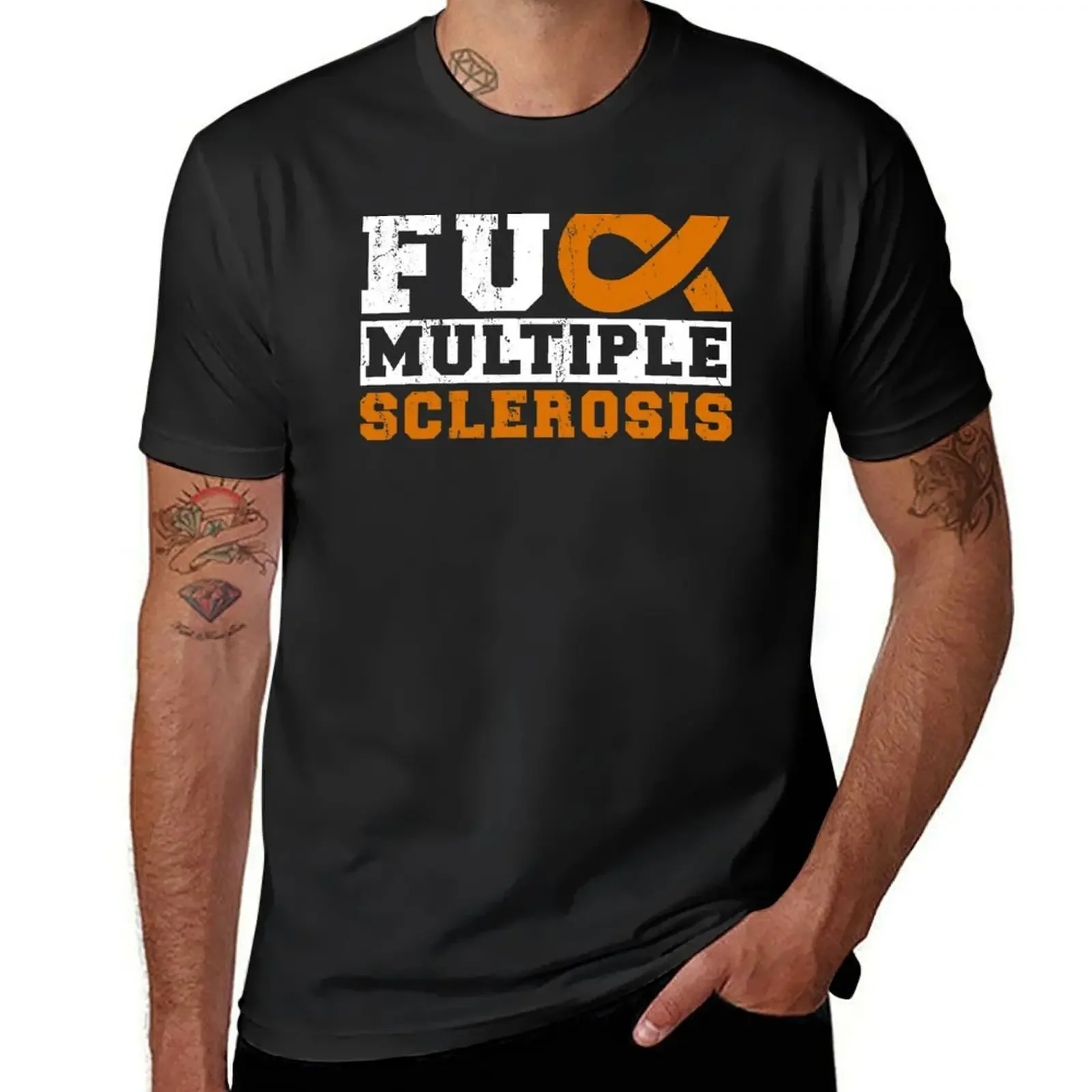 

Fu*k Multiple Sclerosis T-Shirt Blouse rapper graphic tees Short sleeve tee men