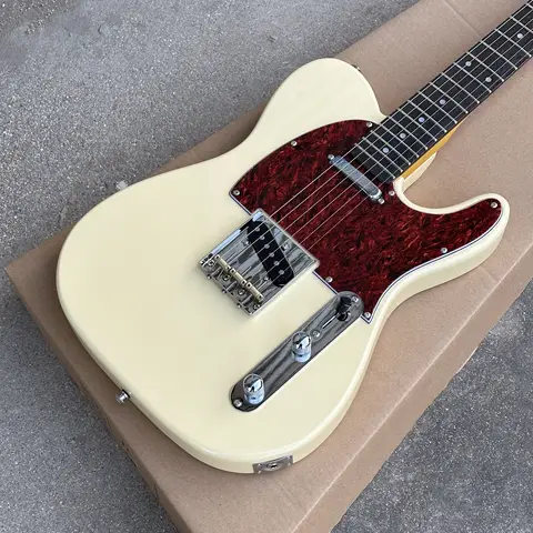 TL Cream-Yellow Electric Guitar Chrome Hardware rosewood Fingerboard-brass bridge Electric Guitar