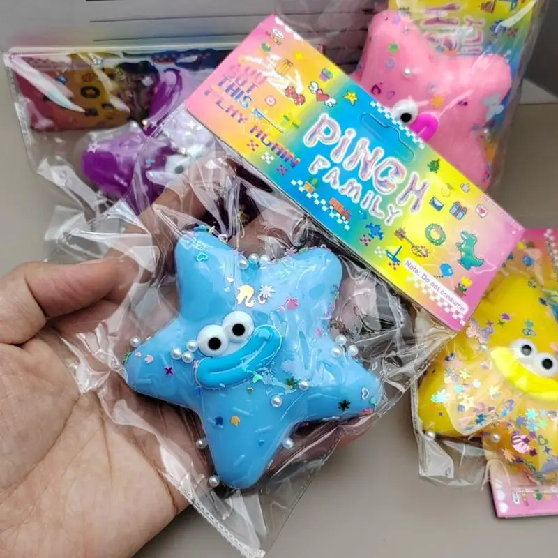 Stress Starfish Fidget Toys Sausage Mouth Sea Animals Squeeze Balls Interactive Stress Relief Squeezing Starfish Cute Squeeze