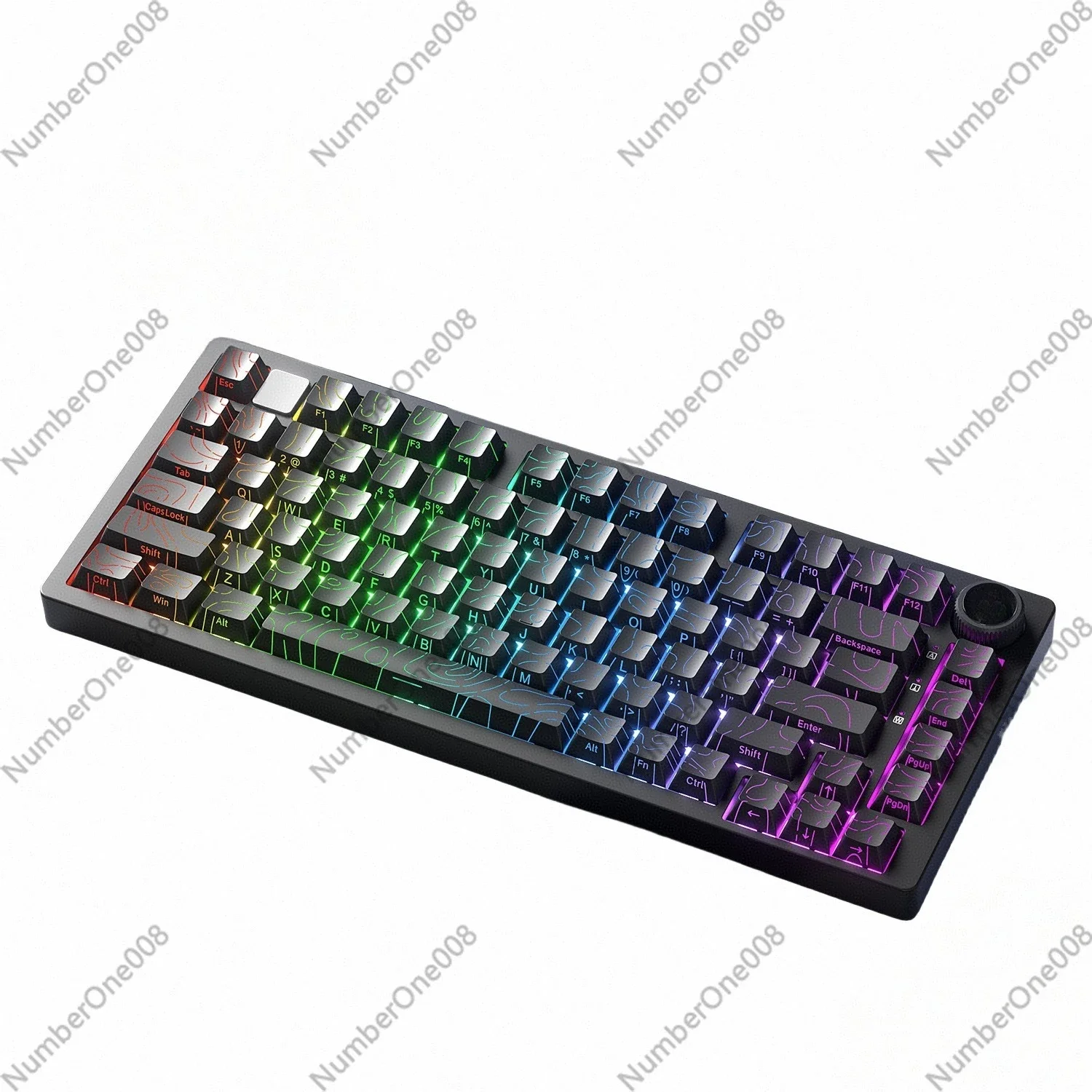 

Беспроводная механическая клавиатура с тремя режимами работы, 81 клавиша, 75% раскладка, кастомизируемая, из алюминиевого сплава, с горячей заменой переключателей, RGB-подсветкой, для игр и офиса