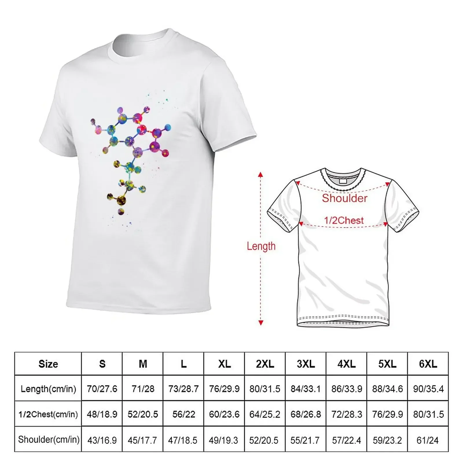 Serotonin Molecule T-Shirt graphic t shirts oversized tops cute tops mens cotton t shirts