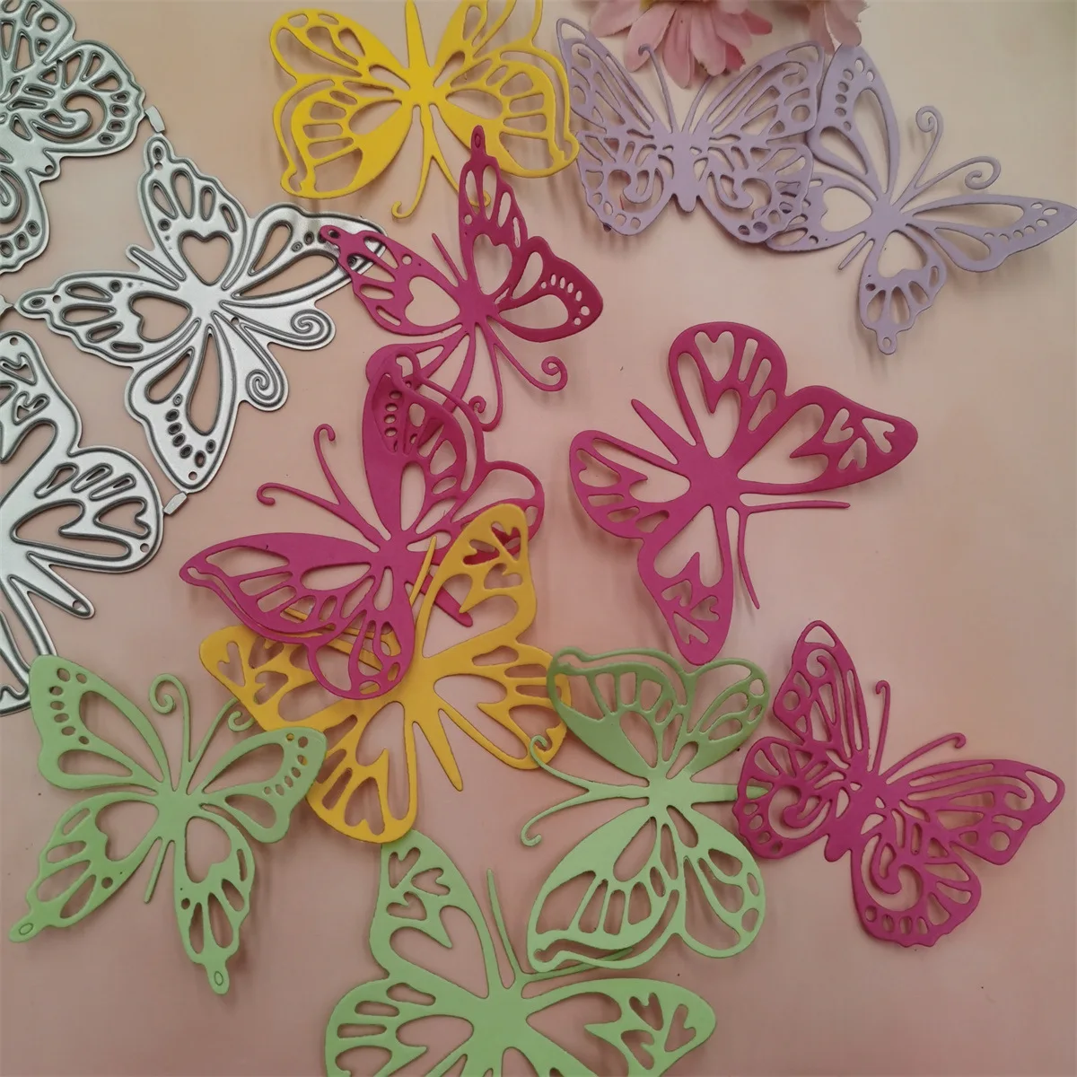 4PCS Butterfly Scrapbooking Die Cuts DIY Cards Stencils Photo Album Embossing Paper Making Knife Mold Crafts Metal Cutting Dies